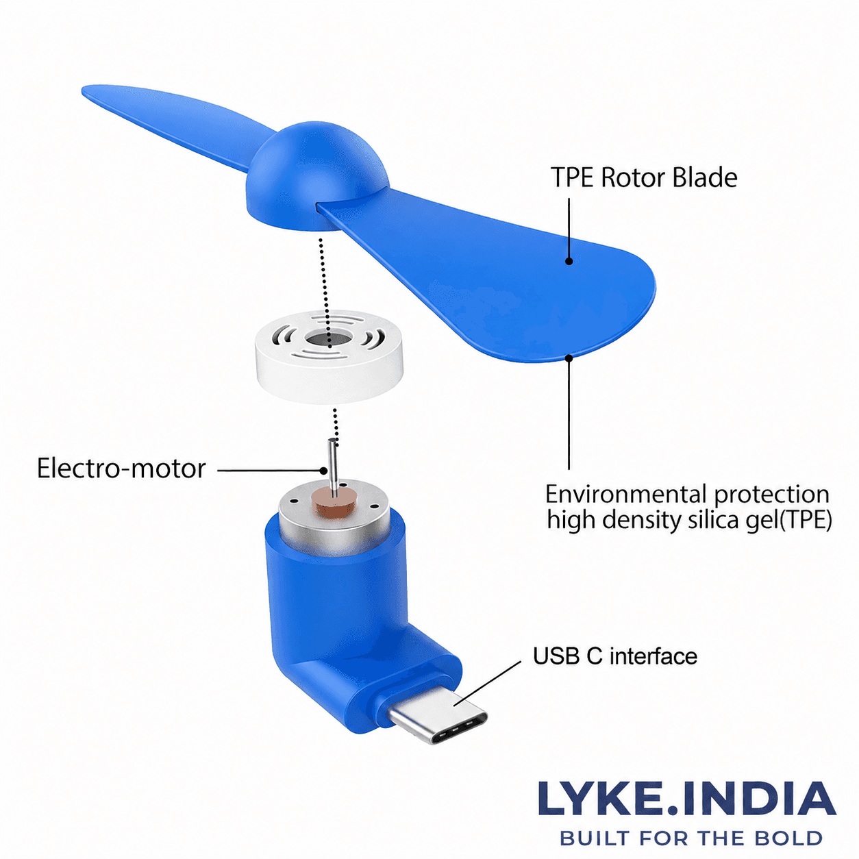 Portable USB-C Mini Fan