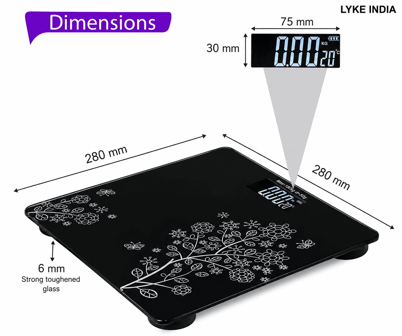 High-Precision Digital Bathroom Weighing Scale